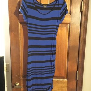 Blue and black stripped dress